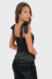 "Lucie" top black
