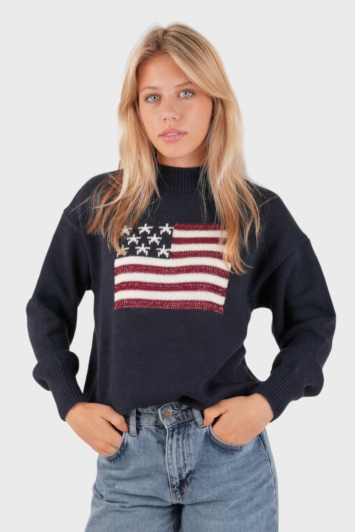 "Glitter flag" sweater USA