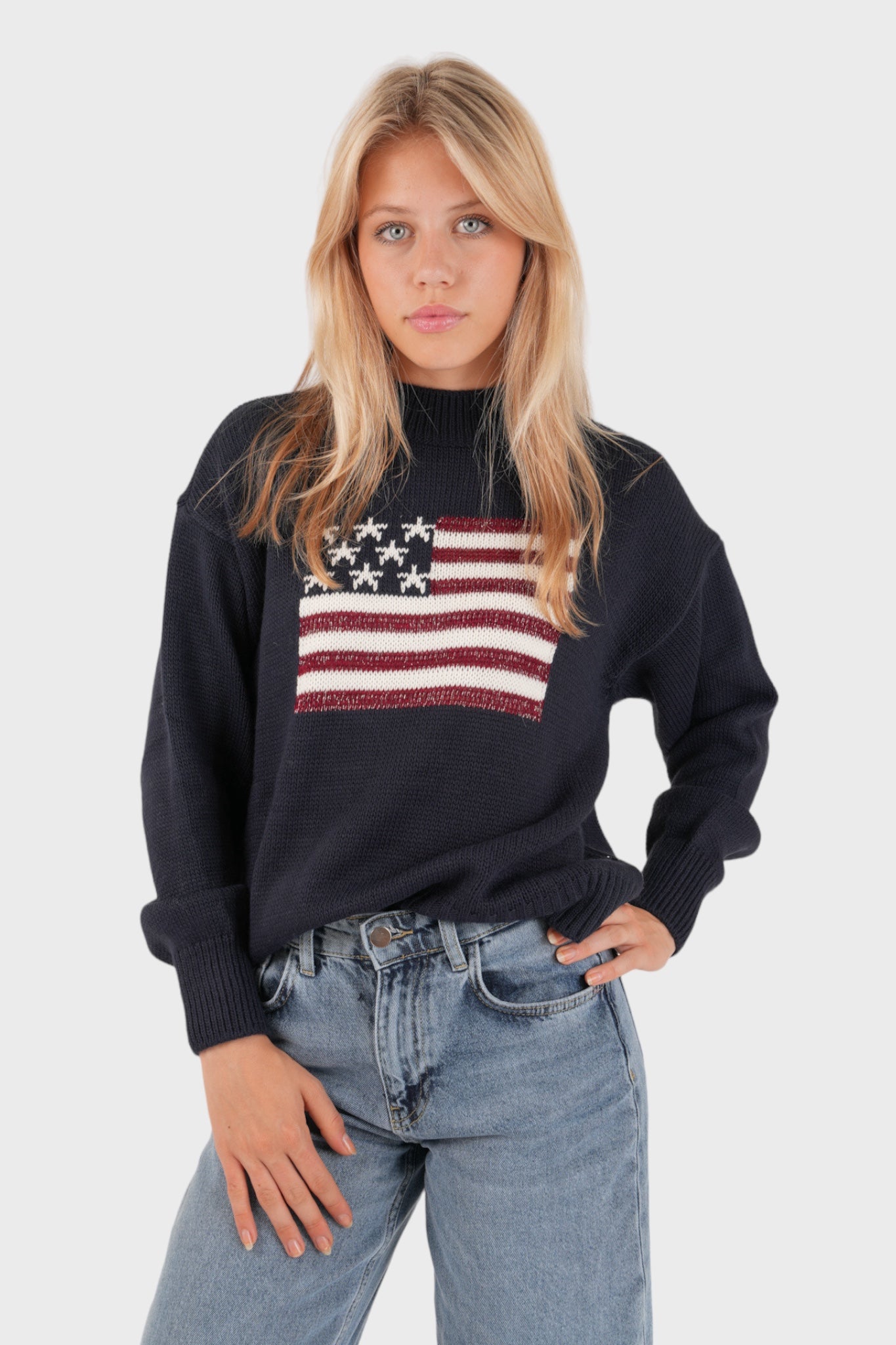 Usa trui blauw sale