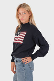 "Glitter flag" sweater USA