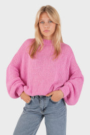 "Keep me warm" sweater pink