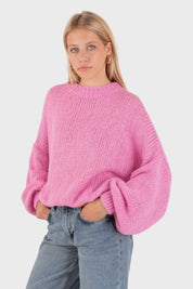 "Keep me warm" sweater pink