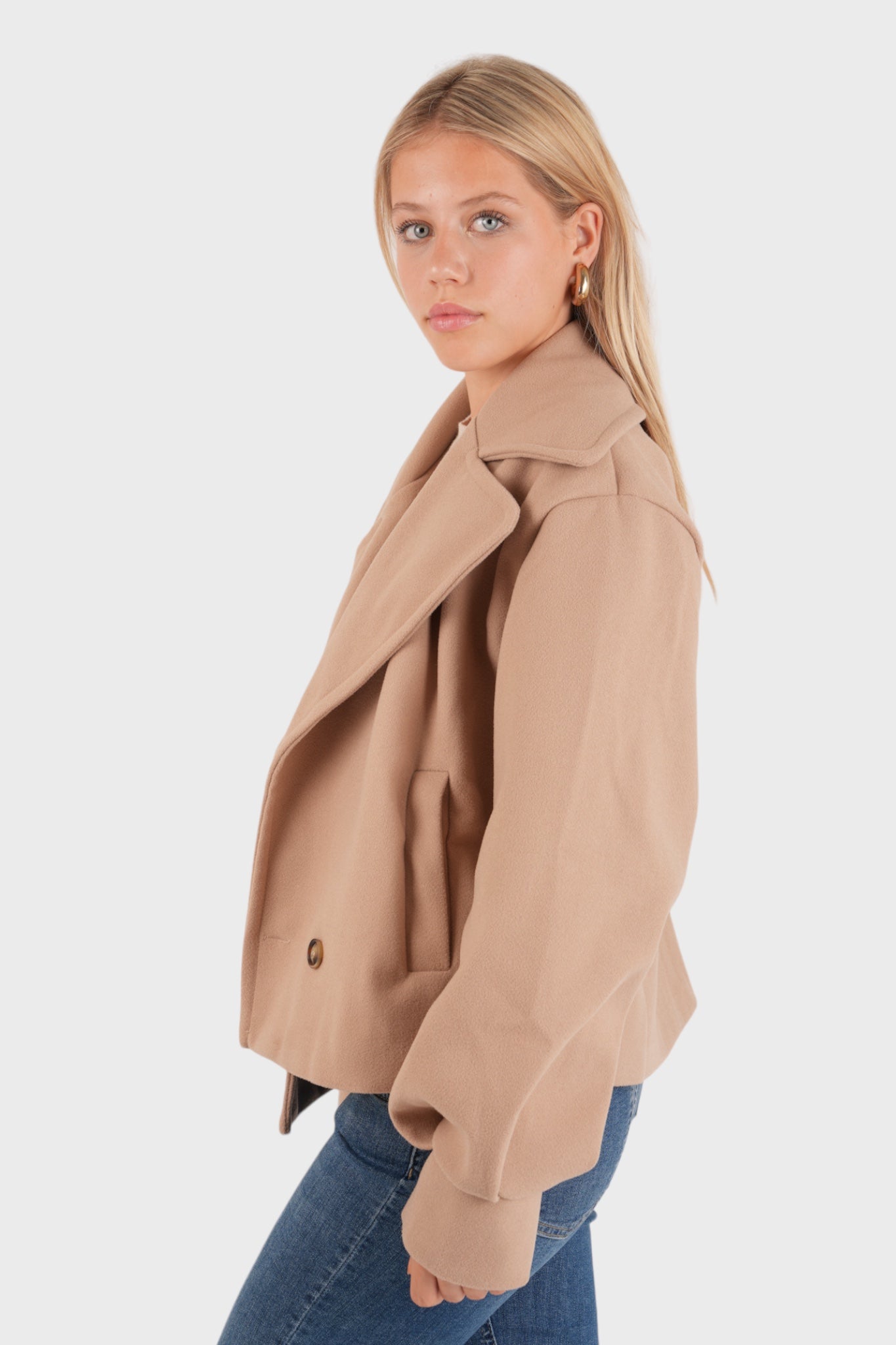 "Fall" coat beige