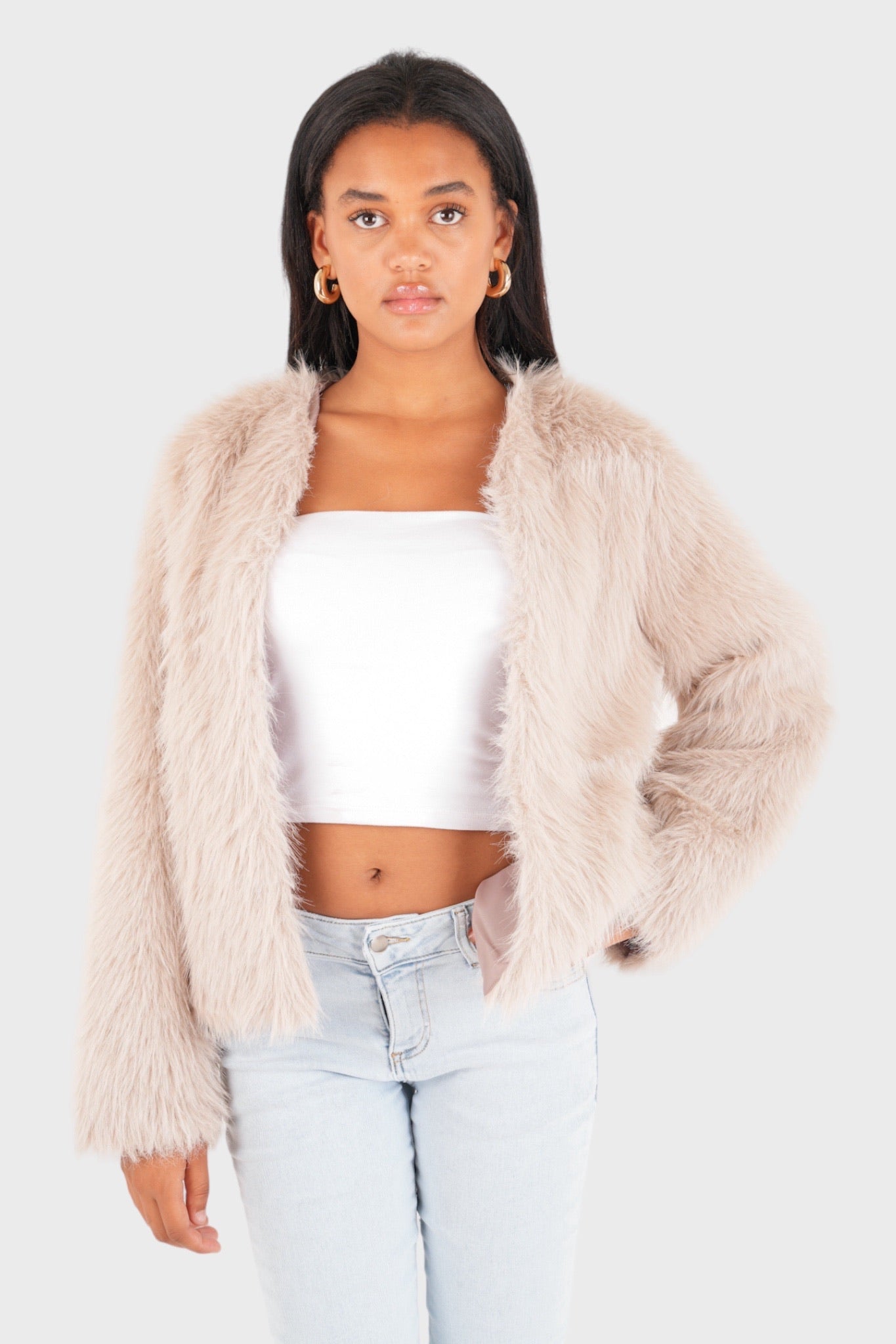 "Furry" coat