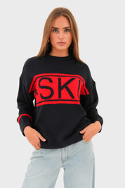 "Ski" genser rød