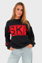 "Ski" genser rød