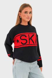 "Ski" genser rød