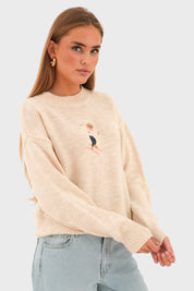 "Hit the slopes" sweater beige