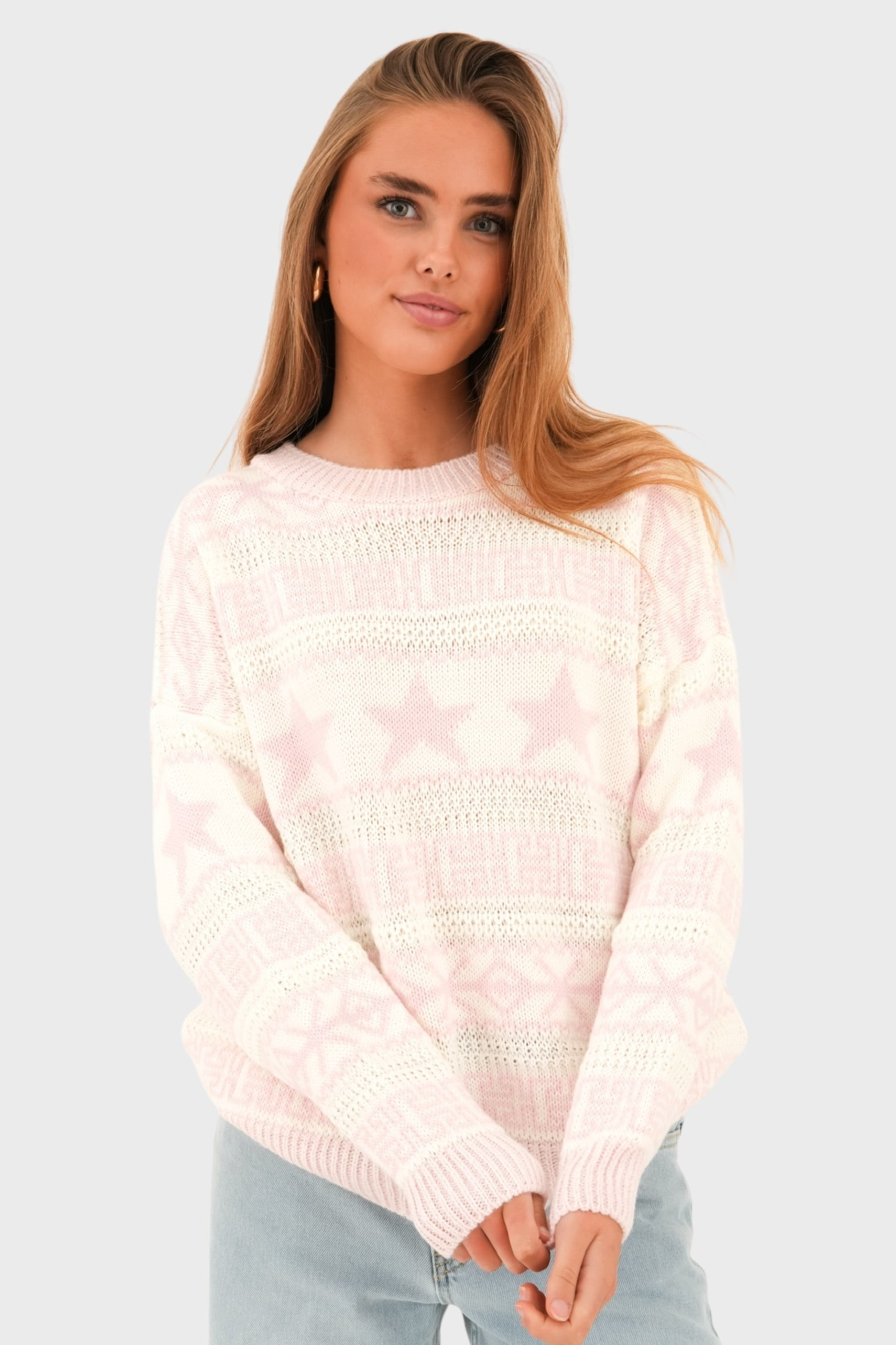 Jersey "Navidad" rosa claro