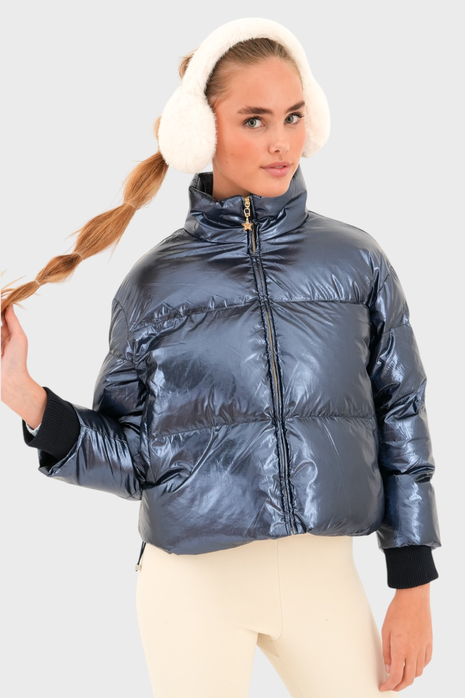 Puffer "Frosty" azul marino