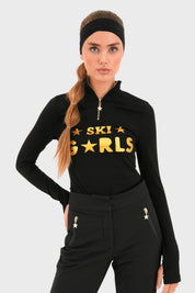 "Ski girls" Skiriemenscheibe schwarz