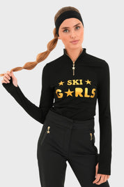 "Ski girls" Skiriemenscheibe schwarz