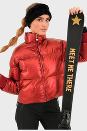 "Frosty" puffer rojo