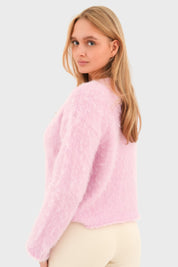"Furry" genser rosa