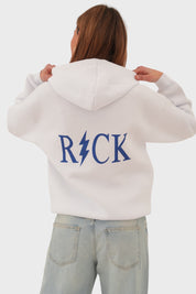 Sudadera con capucha "Rock" blanca