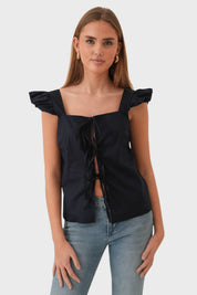 Top "Lazo" azul marino