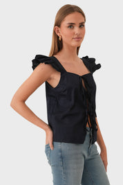 Top "Lazo" azul marino