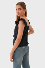 Top "Lazo" azul marino
