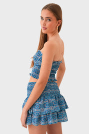 "Tulum" Tube Top Blue