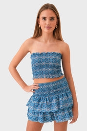 "Tulum" Tube Top Blue