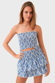 "Mykonos" Tube Top Blue
