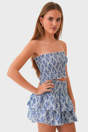 "Mykonos" Tube Top Blue