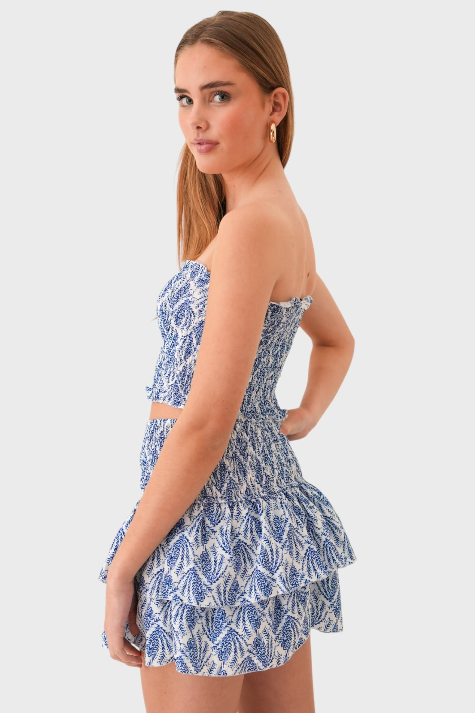 "Mykonos" Tube Top Blue