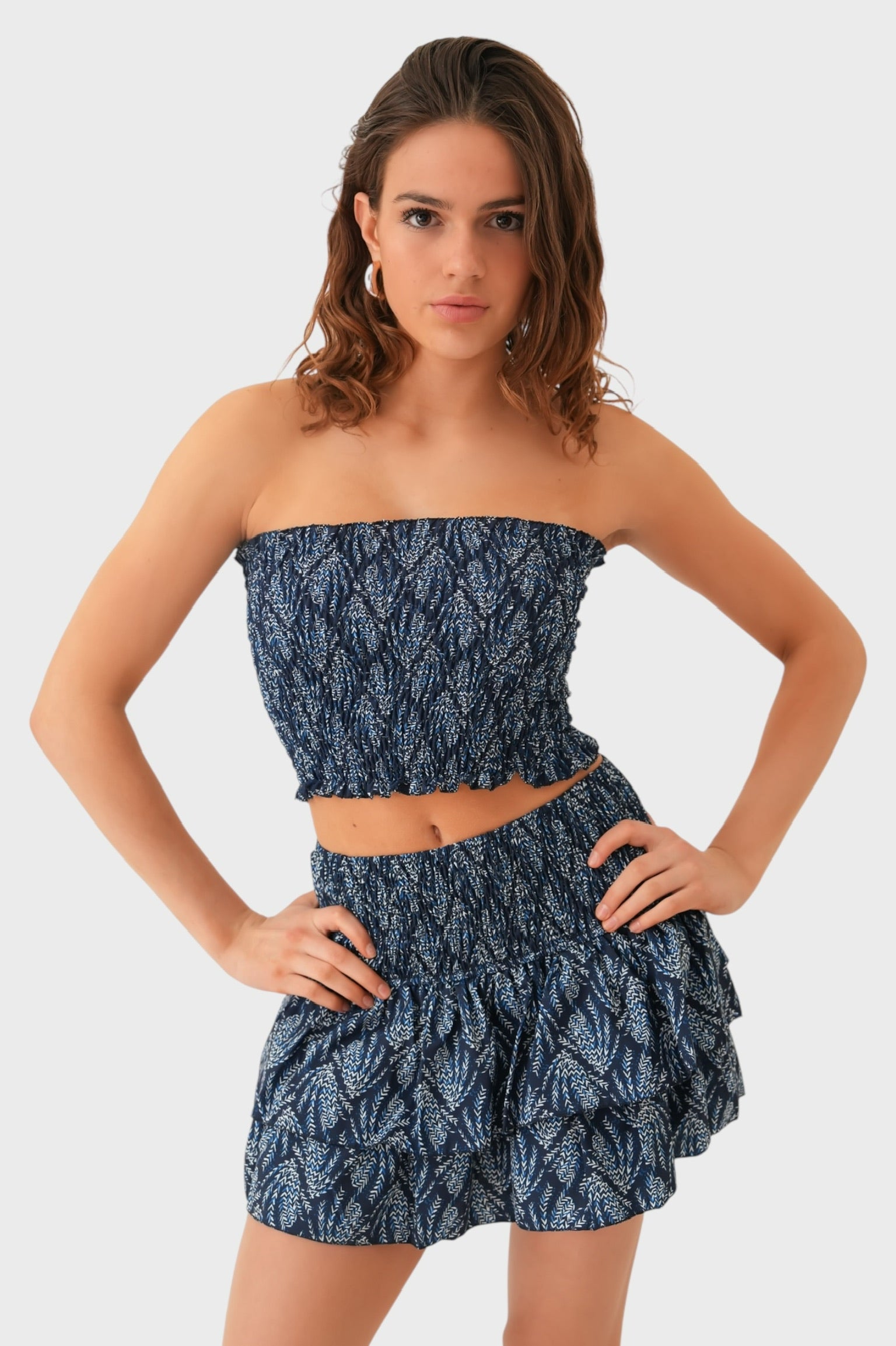 "Mykonos" Tube Top Navy