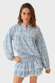 “Florence" blouse blue