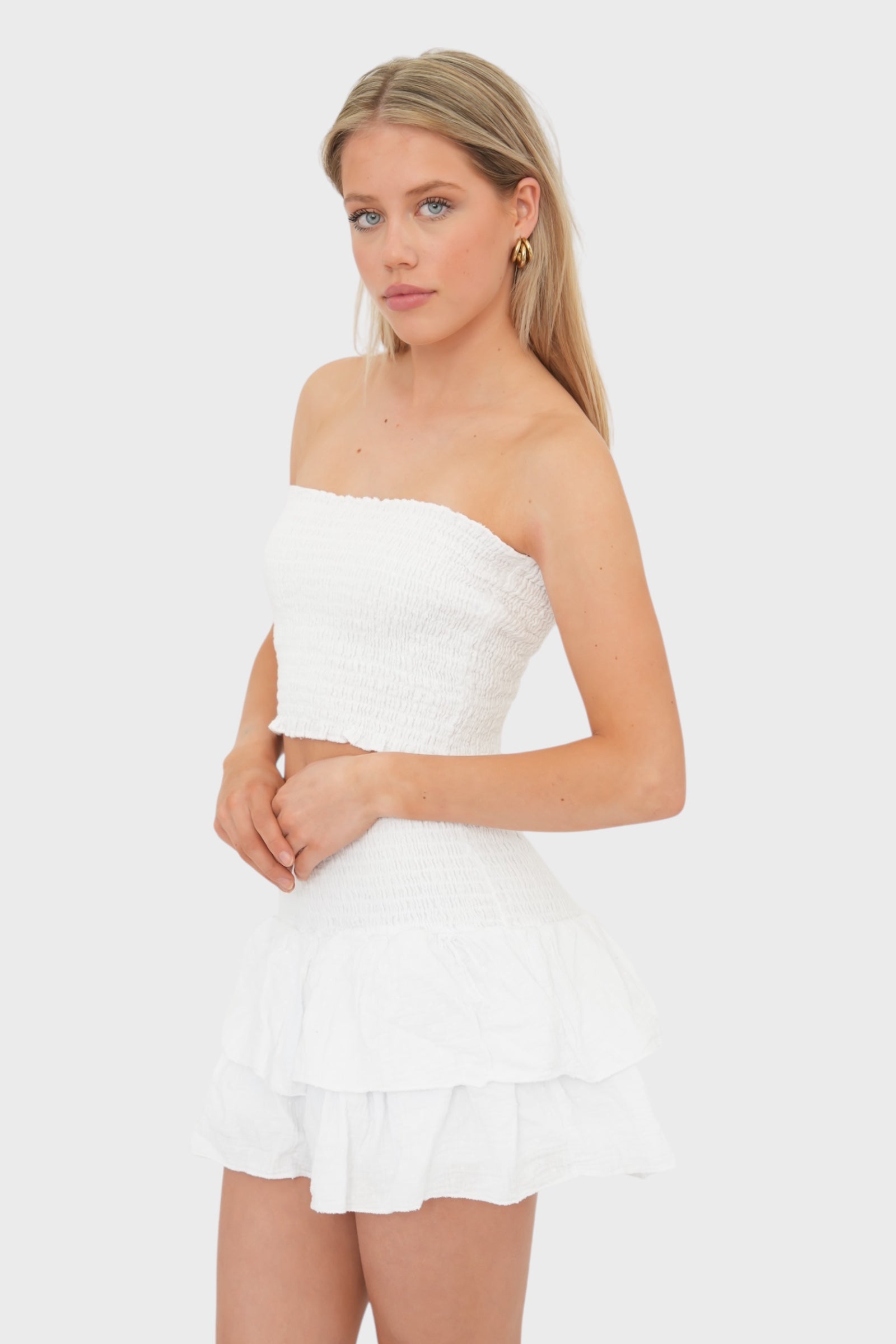 "Capri" tube top white