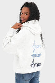 "Amore" hoodie grey