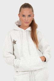 "Relaxed leopard" hoodie grey