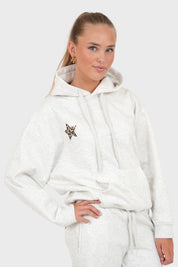 "Relaxed leopard" hoodie grey