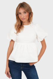 "June" Bluse White