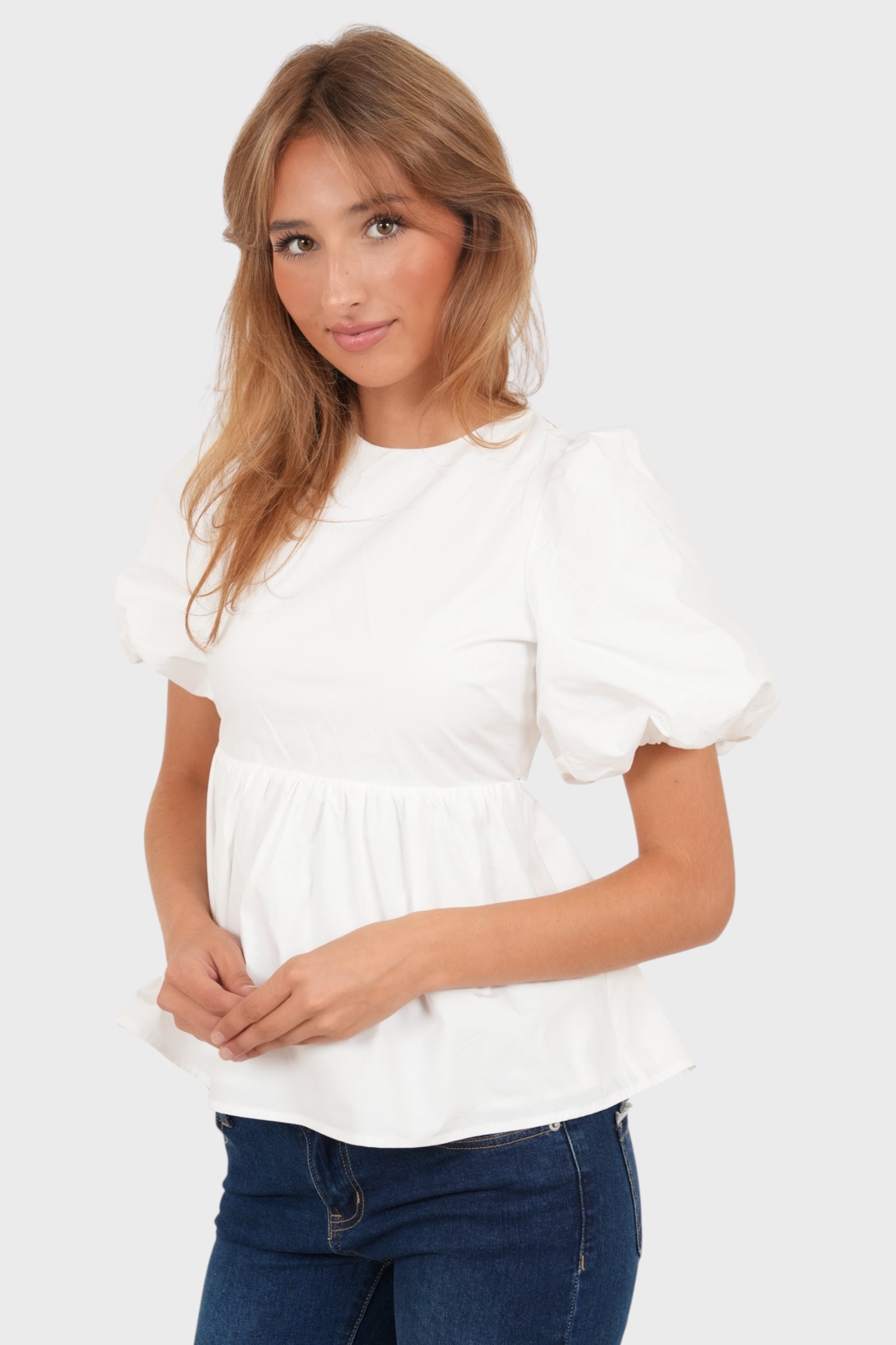 "June" Bluse White