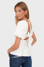 "June" Bluse White