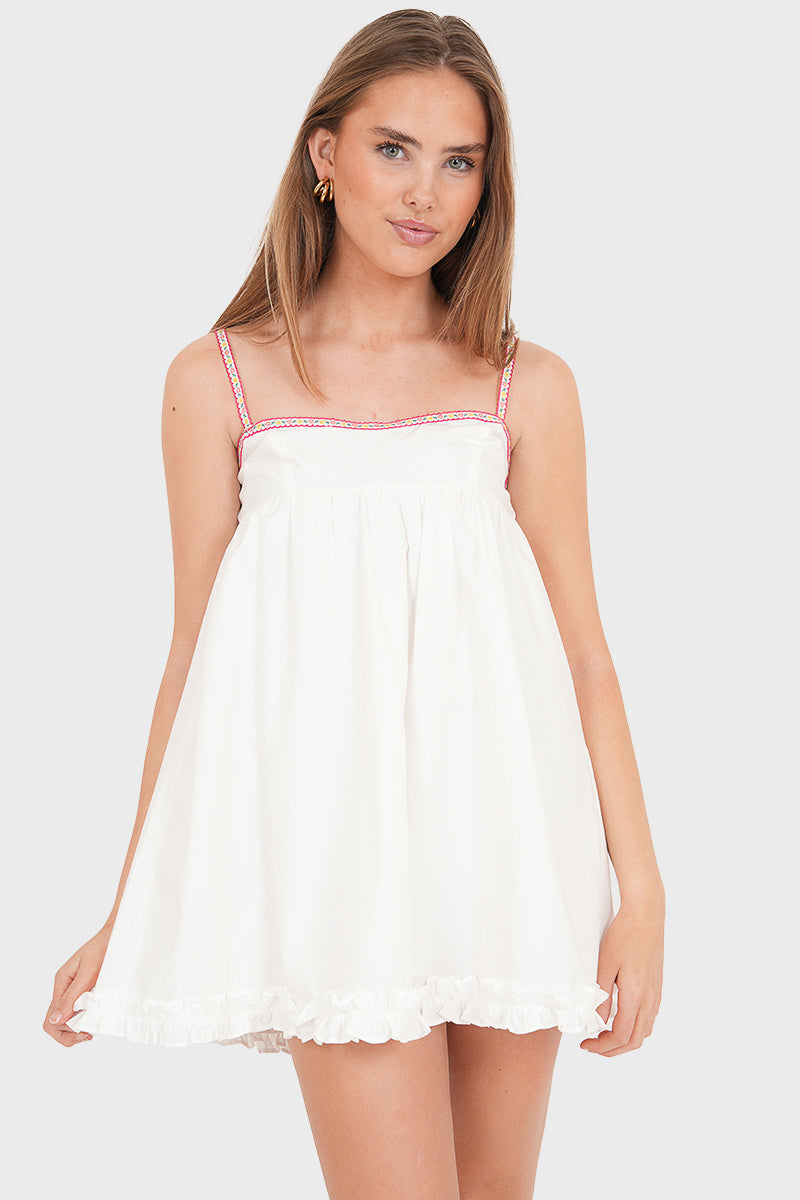 "Bambi" dress white & "Sweet peach" dress white bundle deal
