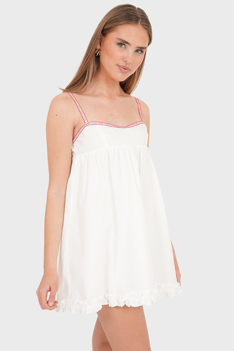 "Bambi" dress white & "Sweet peach" dress white bundle deal