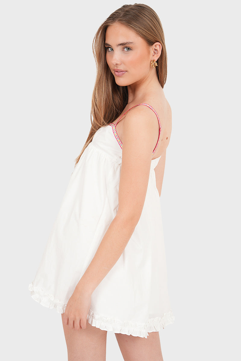 "Bambi" dress white & "Sweet peach" dress white bundle deal