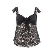 "Luna" top black