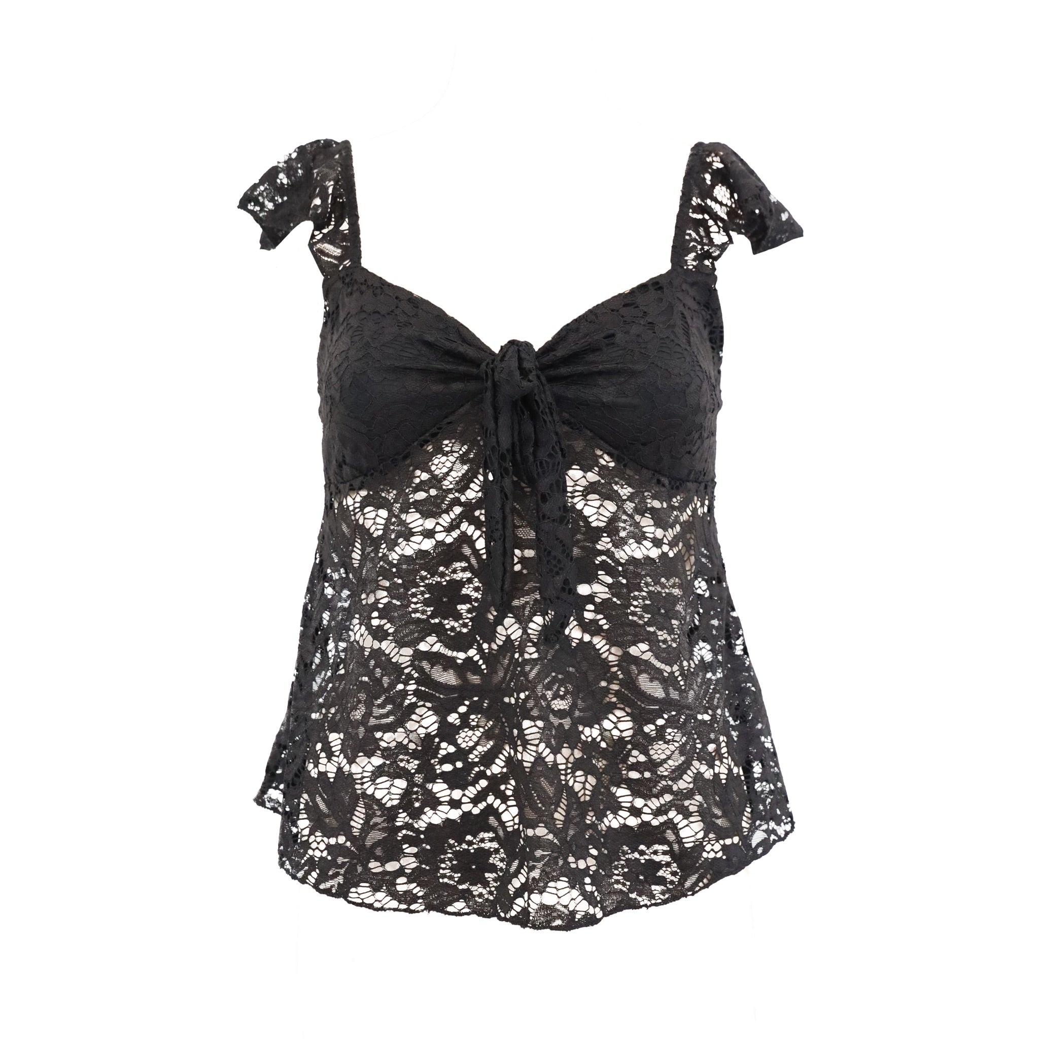 "Luna" top black
