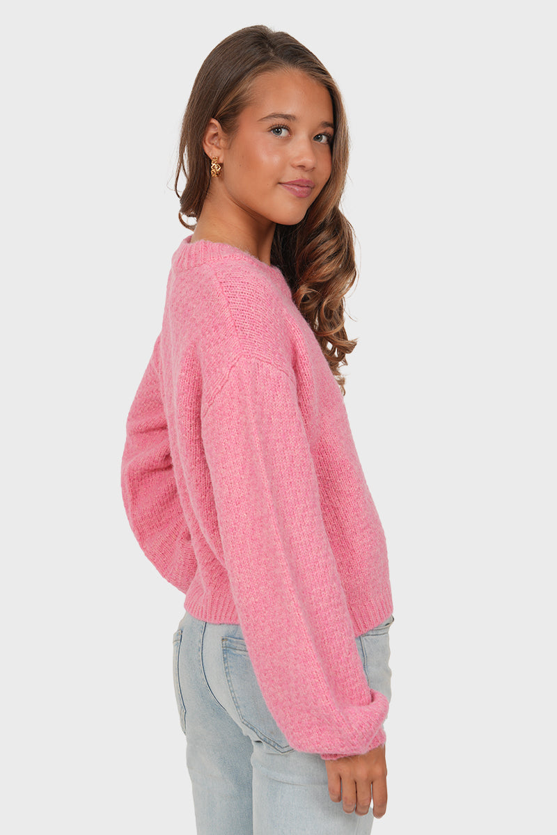 "Yuna" sweater dark pink