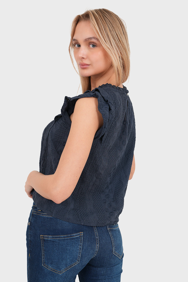 "Cato" blouse navy