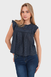 "Cato" blouse navy