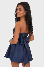 "Bow" dress navy