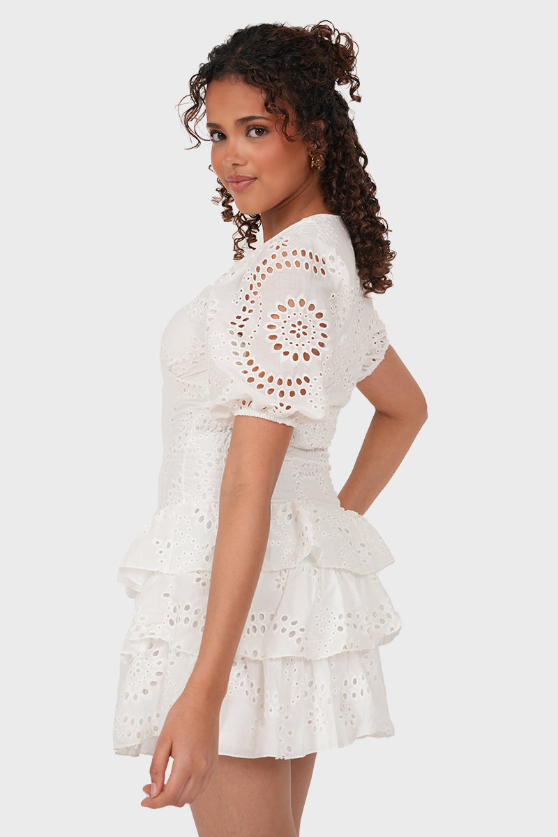 "Blossom" white dress
