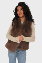 "Alva” gilet brown