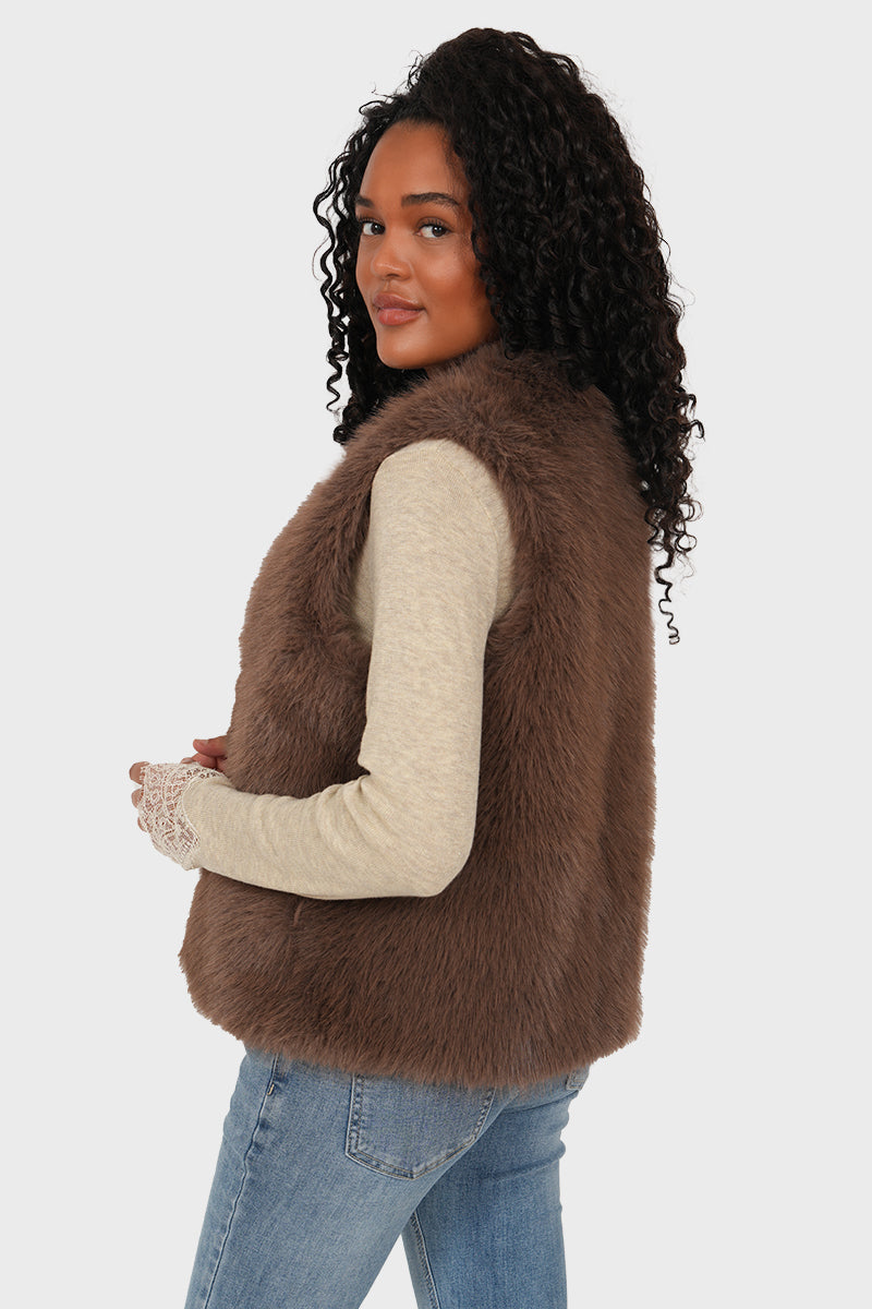 "Alva” gilet brown