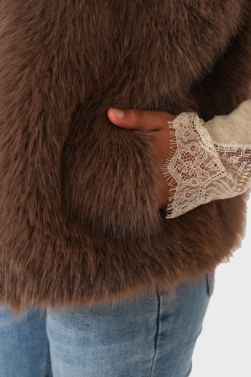"Alva” gilet brown