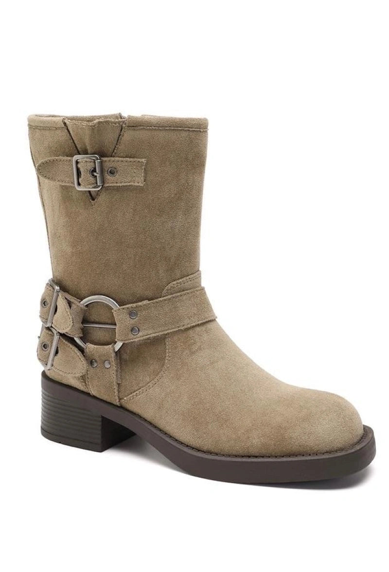 "Spring" boots taupe